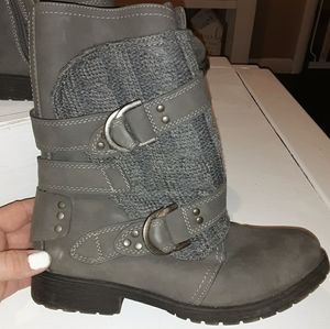 Gray boots